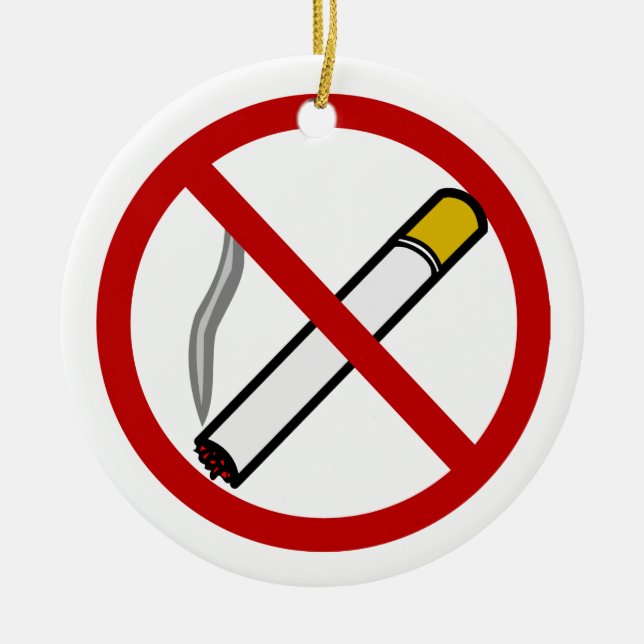 No Smoking Door Knob Ornament (Front)