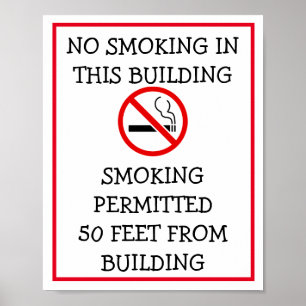 No Smoking in this Building Please Sign