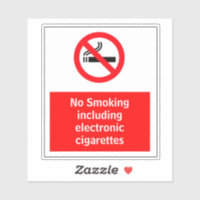 No Smoking Including Electronic Cigarettes