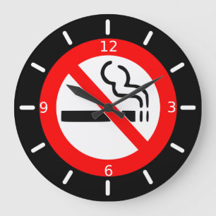 No Smoking Large Clock