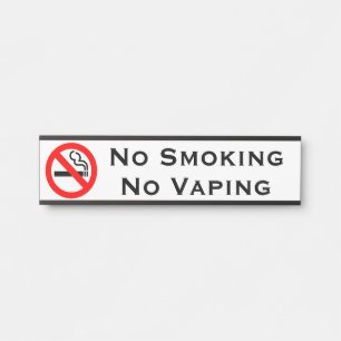 No Smoking  No Vaping  Door Signs Sign