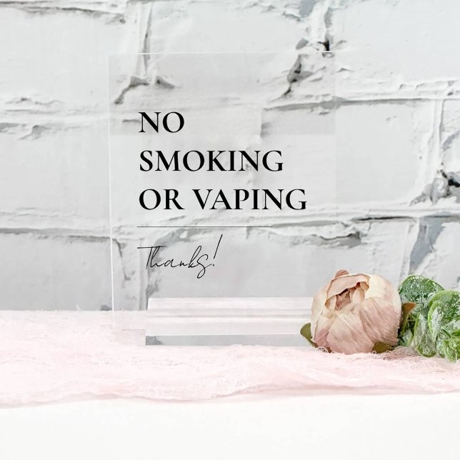 No Smoking No Vaping Office, Airbnb, Restaurant Acrylic Sign (Creator Uploaded)