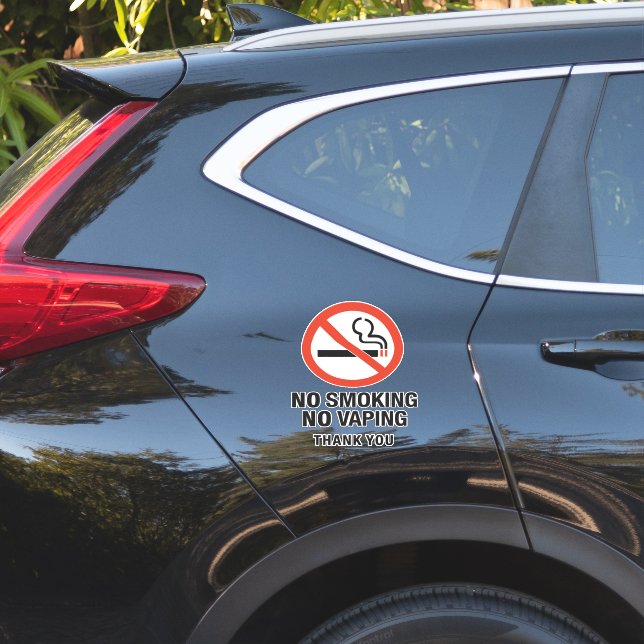 No Smoking No Vaping Sign - Public Health Awarenes (Car Side)