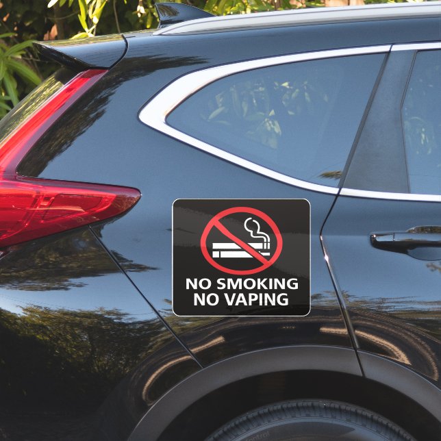 No Smoking No Vaping Sign - Public Health Awarenes (Car Side)