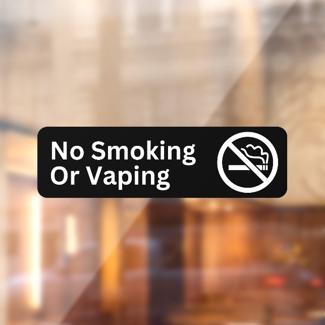 No Smoking No Vaping Storefront Decal (Sheet 2)