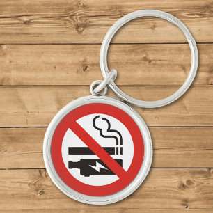 No Smoking or Vaping Key Ring