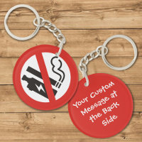 No Smoking or Vaping Keychain
