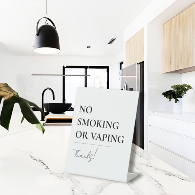 No Smoking or Vaping Office, Airbnb, Restaurant  Pedestal Sign (Creator Uploaded)
