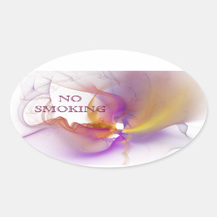 No smoking oval sticker