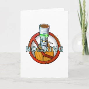 no smoking sign - funny cigarette character card