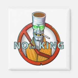 no smoking sign - funny cigarette character magnet