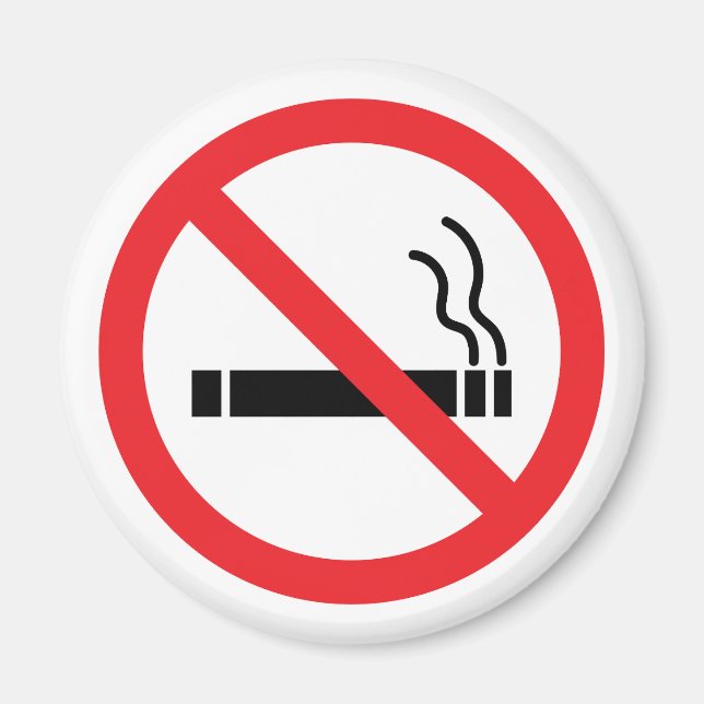 No Smoking Sign Magnet (Front)