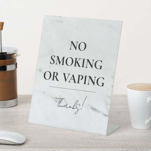 No Smoking Sign Pedestal Sign (In SItu)