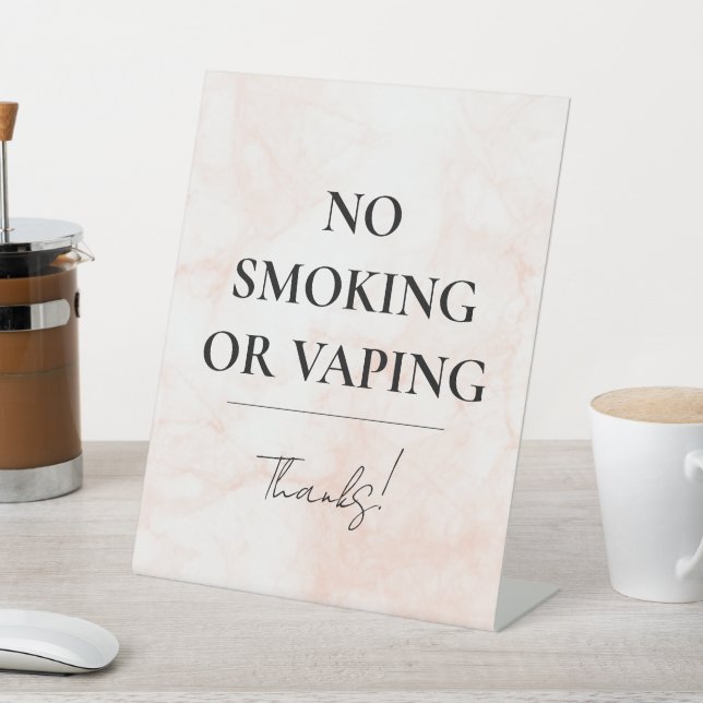 No Smoking Sign Pedestal Sign (In SItu)