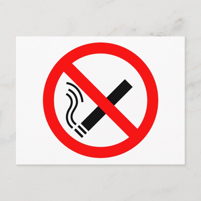 NO Smoking Sign - UK Signage Postcard (Front)