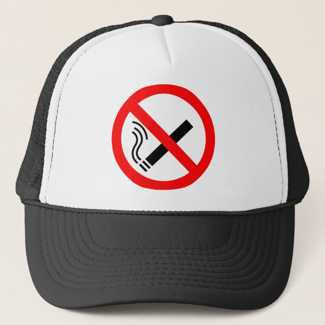 NO Smoking Sign - UK Signage Trucker Hat (Front)
