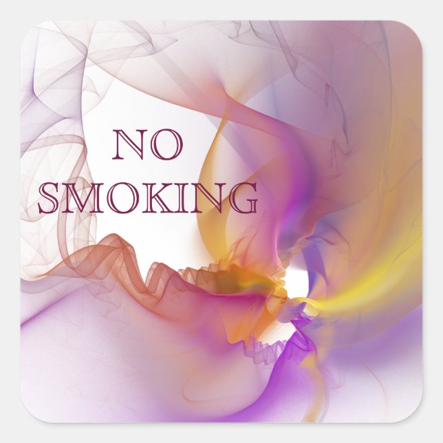 No smoking square sticker (Front)