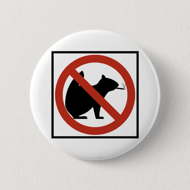 No Smoking Squirrels Allowed Highway Sign 6 Cm Round Badge (Front)