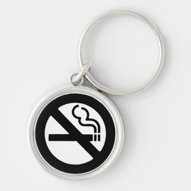 No Smoking Symbol Key Ring (Front)