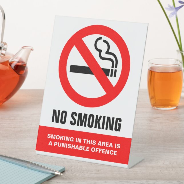 No Smoking Tabletop Sign (In SItu)