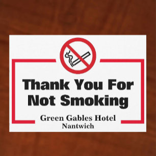 No Smoking - Thank You for Not Smoking Card