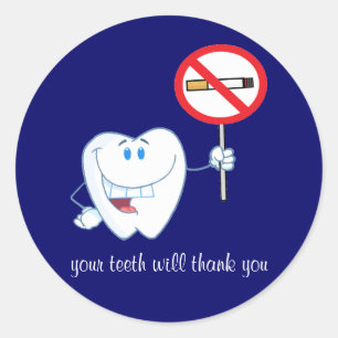 No Smoking - Your Teeth Will Thank You Stickers