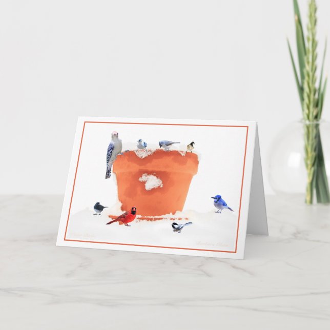 No snowflake ever falls In the wrong place-Birds Holiday Card (Front)