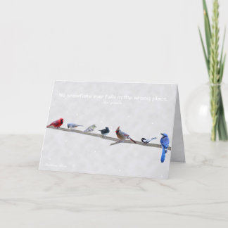 No snowflake ever falls In the wrong place-Holiday Holiday Card
