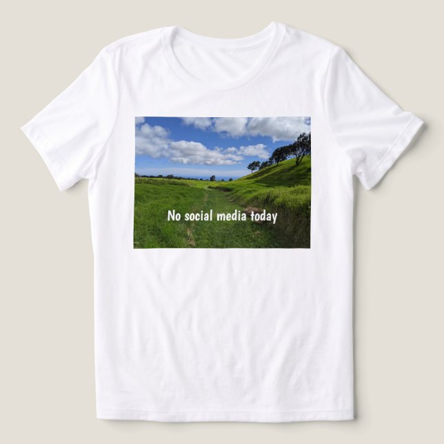 No social media today Tri-Blend shirt (Design Front)