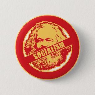 No Socialism 6 Cm Round Badge
