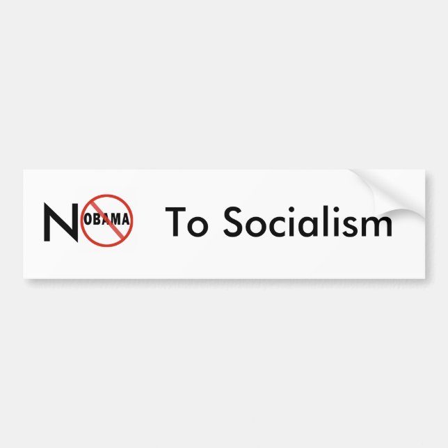 No Socialism Bumper Sticker (Front)