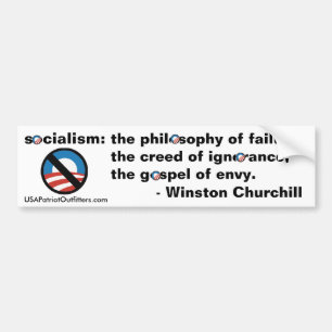 No Socialism - Winston Churchill definition 1.0 Bumper Sticker