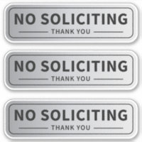 No Solicitation Sign Pack of 3