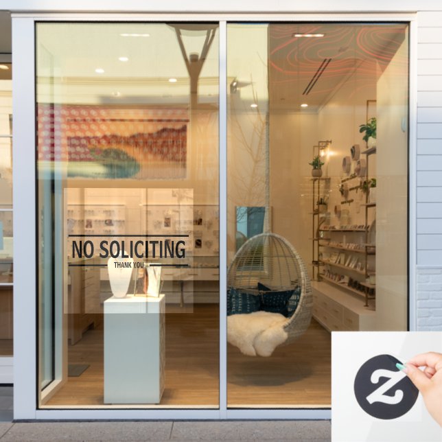 NO SOLICITING (Store Window)