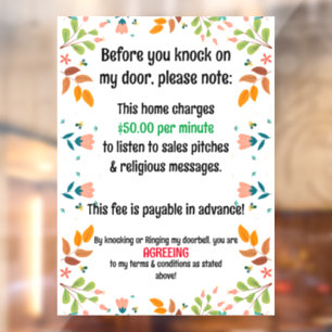 No Soliciting and Religious Messages