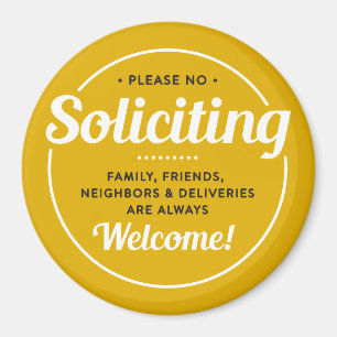 No Soliciting (edit colors) Front Door Entrance Ma Magnet
