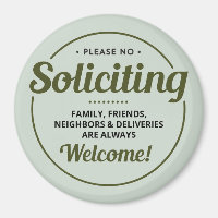 No Soliciting (editable) Front Door Entrance