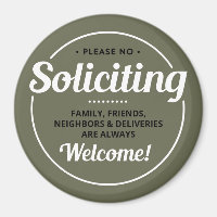 No Soliciting (editable) Front Door Entrance