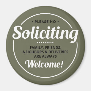 No Soliciting (editable) Front Door Entrance Magnet