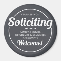 No Soliciting (editable) Front Door Entrance