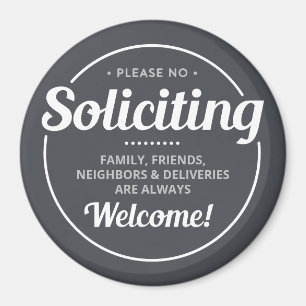 No Soliciting (editable) Front Door Entrance Magnet