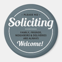 No Soliciting (editable) Front Door Entrance