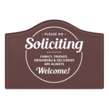 No Soliciting (editable) Front Entrance Welcome