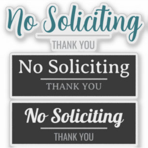 No Soliciting Front Door Sign