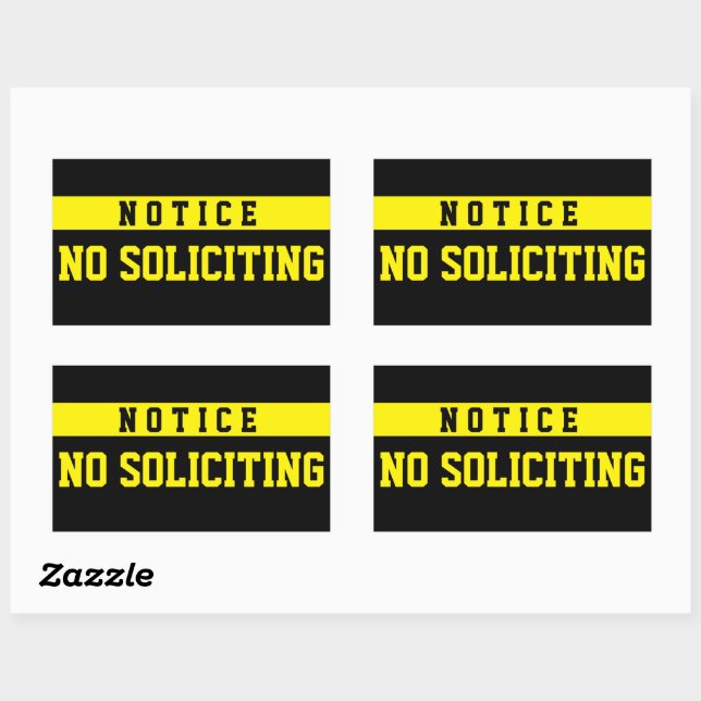 No Soliciting [Seal] Rectangular Sticker (Sheet)