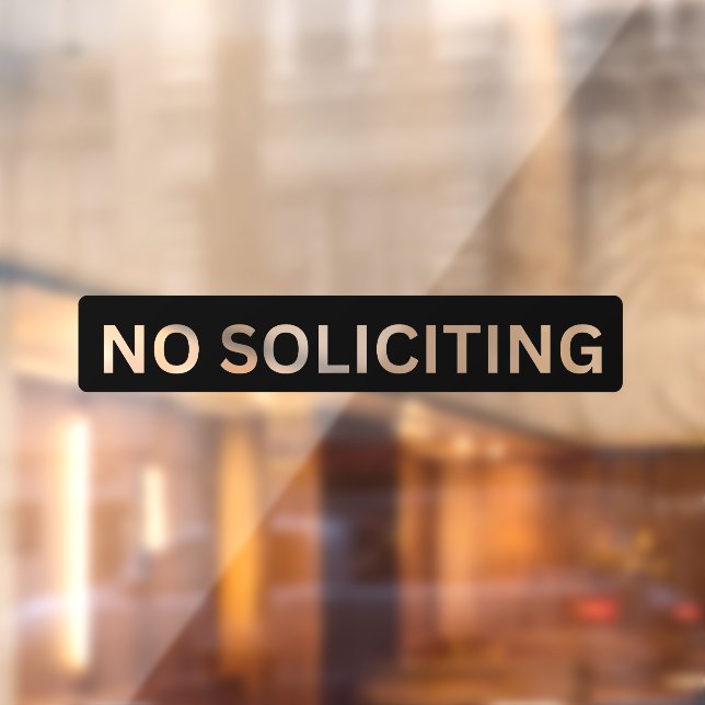 No Soliciting Storefront Decal (Sheet 2)