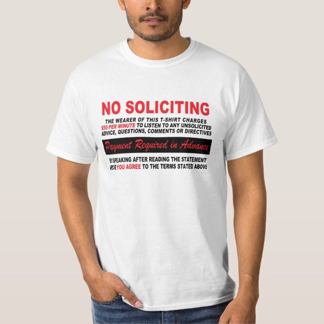 NO SOLICITING T-Shirt (Front)