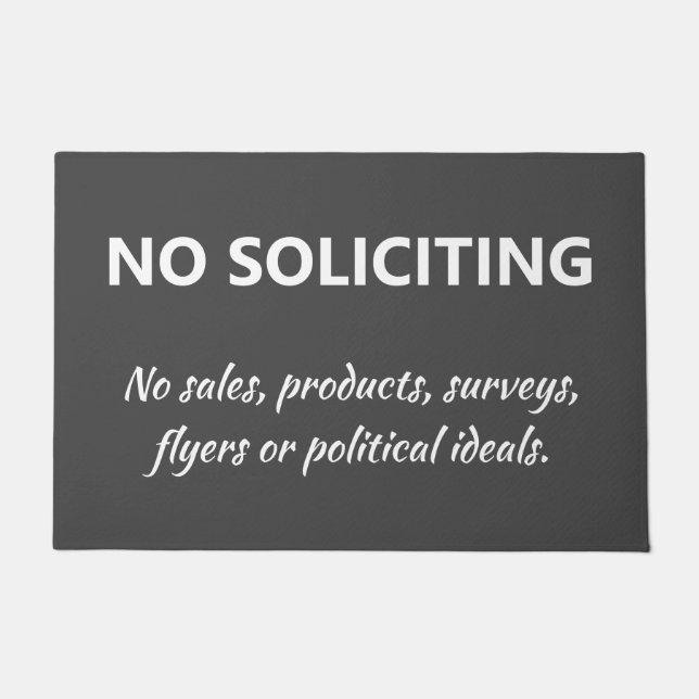 No Soliciting Welcome Mat (Front)
