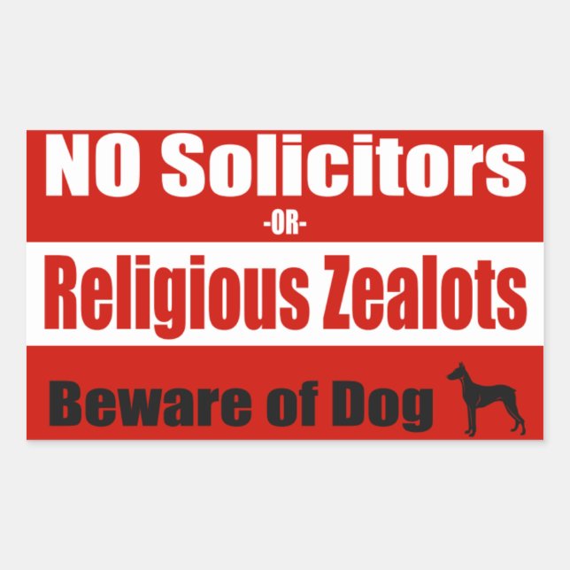 NO Solicitors Door/Window Sticker (Front)
