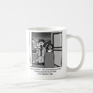 No Solicitors Sign Salesman Coffee Mug